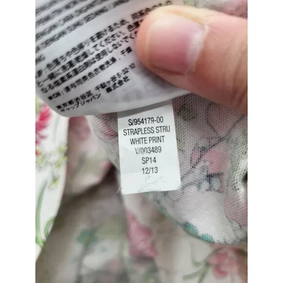 Old Navy Women's Sz 8 Strapless Floral A-Line Dress Garden Feminine Spring - Picture 10 of 11